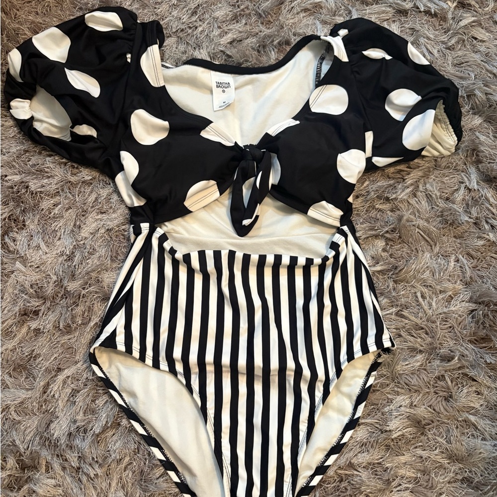 Tabitha Black and White Polka Dot Kids Bodysuit